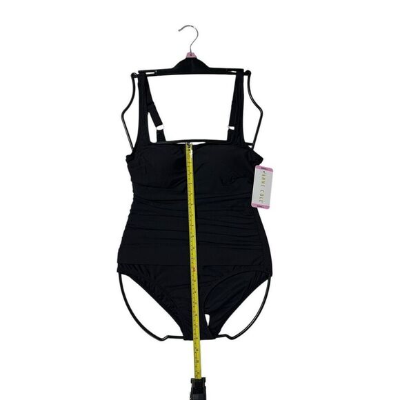 Anne Cole Women’s  Square Neck One Piece Swimsuit Small Color Black - Picture 8 of 9